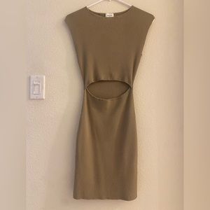 Aritzia Cut Out Knit Mini Dress